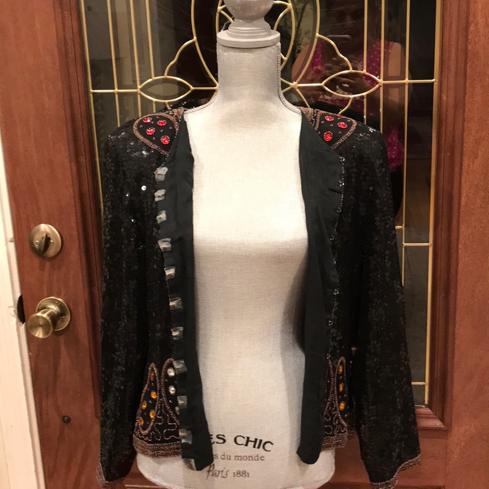 Royal Feelings sequence vintage black jacket - Picture 2 of 7
